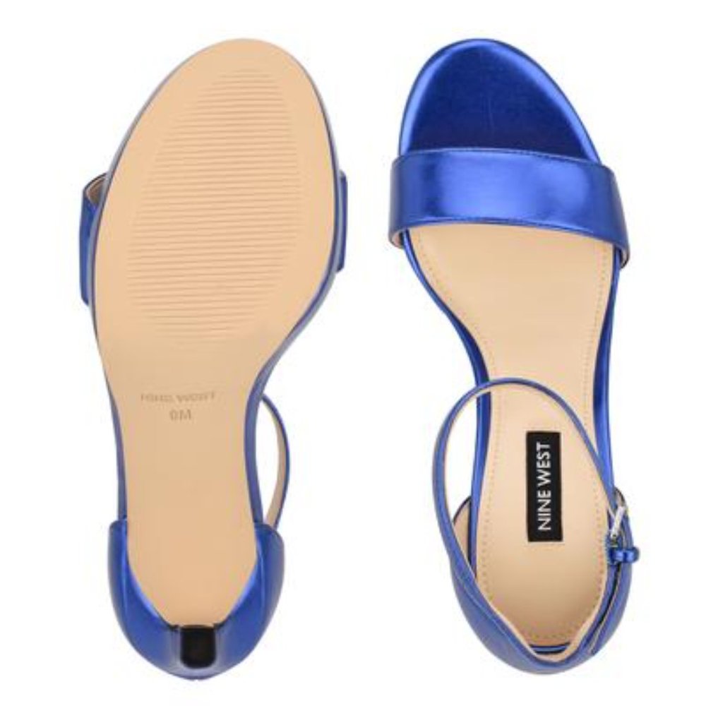 Nine West Blue Edyn Ankle Strap Sandals - Picture 5 of 6